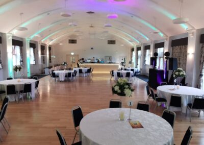 Mighty Fozzy Entertainment - Full empty room setup for a wedding at Lysaght Institute